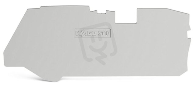 Koncová bočnice a separátor Tloušťka 1 mm šedá WAGO 2110-1291