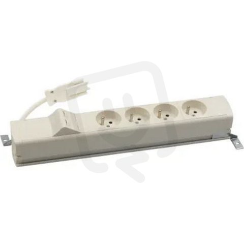 Standardní zásuvkový blok: 4x 250 V typ E + 2x zásuvka RJ45 bílá