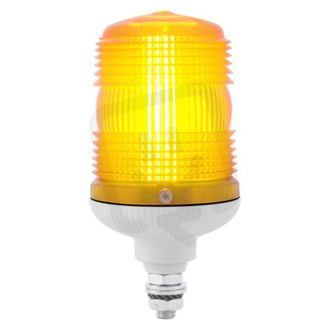 SIRENA Maják zábleskový MINIFLASH X 240 V, AC, IP54, M12, žlutá, světle šedá