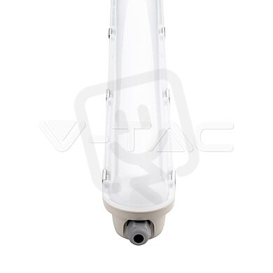 LED Waterproof Fitting M-SERIES 1500mm 48W 4000K Milky Cover SS Clip 120LM/W