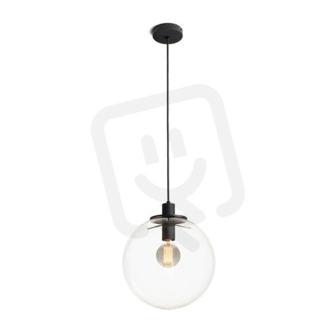 BOULDER 30 závěsná čiré sklo/černá 230V E27 15W RENDL R14393