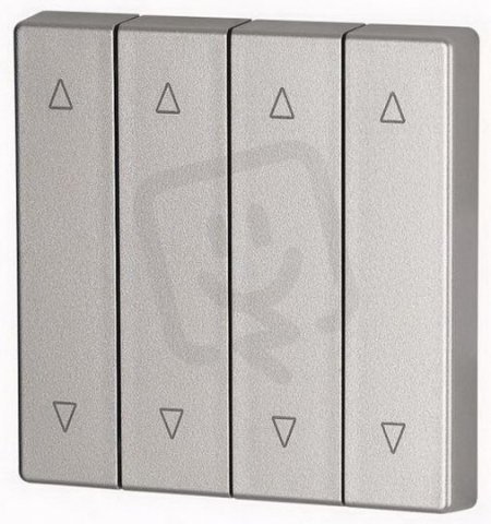 CWIZ-04/23 Kryt RF tlačítka 4x1/4 55x55mm Nahoru-dolů Stříbrná matná 147623