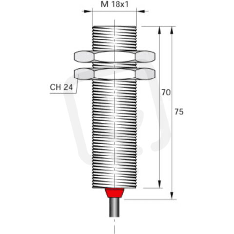 Válcový magnetický senzor AECO SMC-18M NO LC10