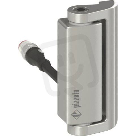 Bezpečnostní pantový spínač Kov, 1NO+1NC, Konektorový kabel M12, IP67