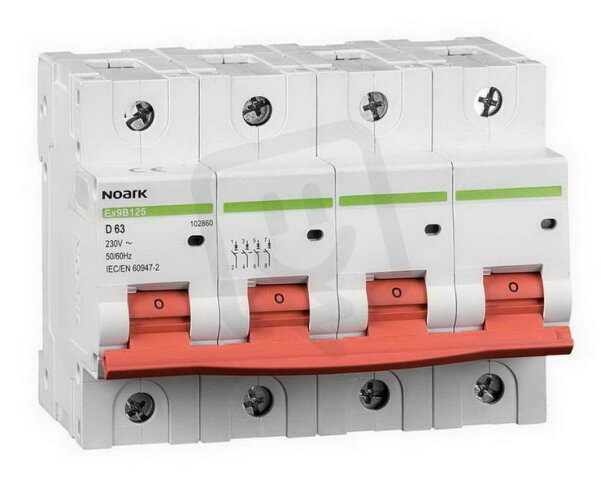 Instalační jistič NOARK 102825 EX9B125 25 kA, char. D, 20 A, 3+Npól