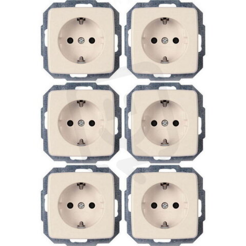 945117052 Profi-Pack: 6 Earthed socket o