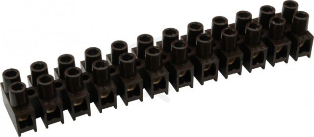 Přístrojová svorkonice 1-4mm2. černá, mosaz SEZ-CZ SEZ2540SPC
