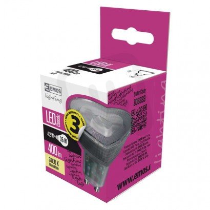 LED žárovka Classic MR16 GU10 4,2W (36W) 333 lm teplá bílá EMOS ZQ8333