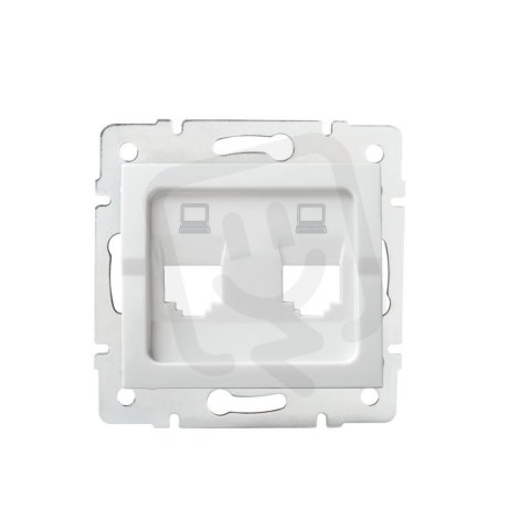 Adaptér datové zásuvky LOGI 2xRJ45 25936 Kanlux bílá