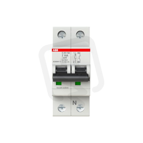 ABB S201-Z16NA jistič 1F odpojení N vodiče (1+NA) 16 A char. Z 6kA