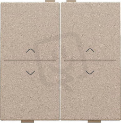 BUS/RF kolébka 2x1/2 UD-CHAMPAGNE COATED NIKO 157-00010