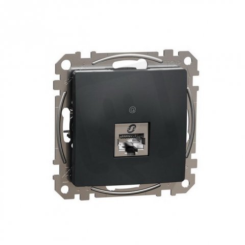 Sedna D/E Datová zásuvka 1xRJ45 kat. 6 STP, Antracit SCHNEIDER SDD114461S