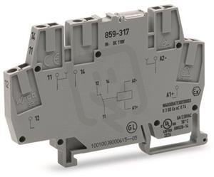 Reléový modul, vstupní jmenovité napětí DC 110 V, 1 přepínací kontakt, šedá