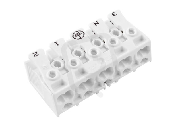 Svorkovnice SLK 3/5 E-PIEC (3-N-E-1-2) pro svítidla PC bílá Eleman 1000142