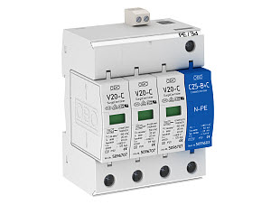 OBO V 20-C 3+NPE+FS Svodič přepětí  typ 2 3P+NPE 40kA(8/20),DS 150V