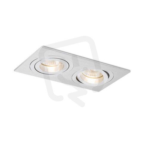 PASADENA GU10 SQ II zápustná česaný hliník 230V GU10 2x50W RENDL R12712