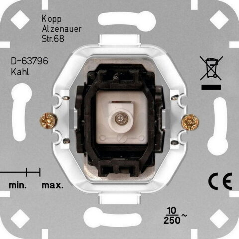 Tlačítko (střídavý s N- svorkou) strojek 10AX, 250V~  KOPP 504700000