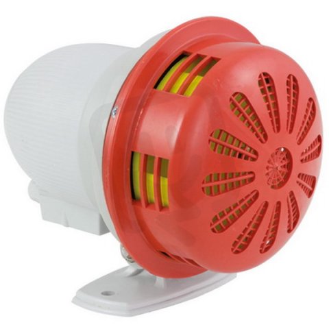 Siréna motorová SUPERCELERE 240V ACDC IP43 115 dB M12 světle šedá 1 tón 42045