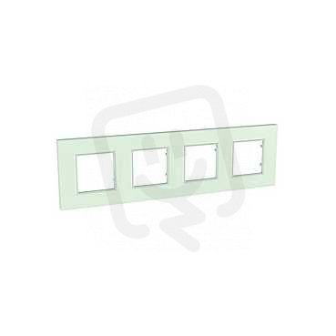 Schneider MGU2.708.17 Krycí rámeček Quadro čtyřnásobný, Green