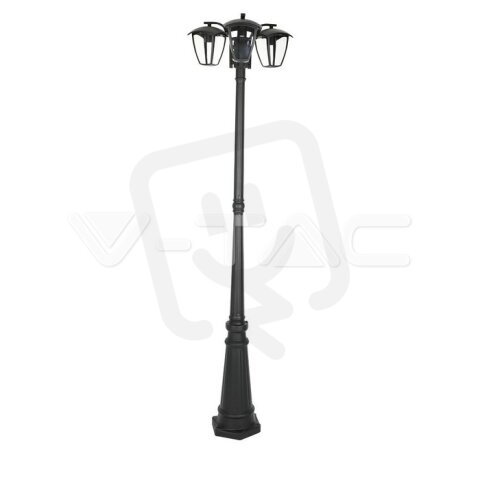 Pole Lamp 3XE27 1990mm IP44 Black,  VT-7