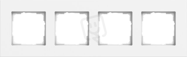 Krycí rámeček 4x Esprit hliník čistě bílá m (lak.) GIRA 0214407