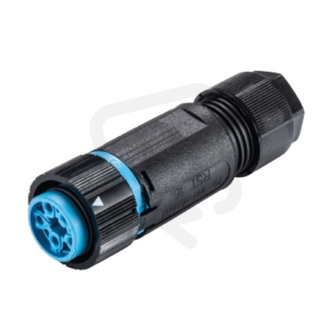 zásuvka na kabel RST mini, 5-pól, sv. modrá/černá WIELAND 46.051.4553.9