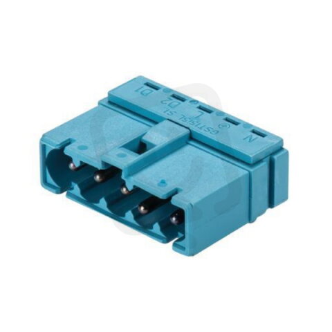 zásuvka do plošného spoje, 5-pól, horizontální, gesis mini, modrá