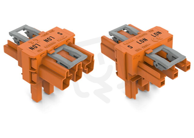 T-rozdělovač 3pól. Kód. R oranžová WAGO 770-667
