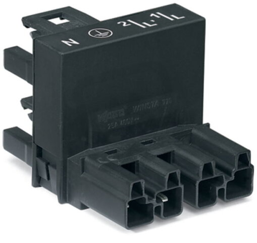 h-rozdělovač 4pól. Kód. A černá WAGO 770-944