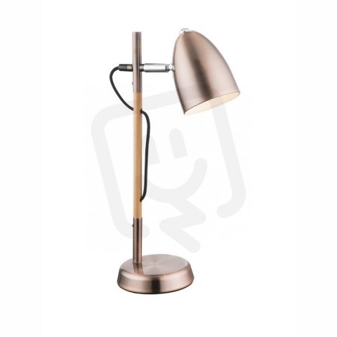 Stolní lampa TONGARIRO dřevo/měď 1xE14 25W 230V GLOBO 21505C