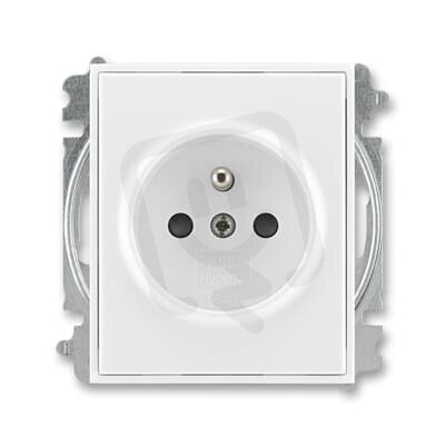 ABB ELEMENT TIME zásuvka s kolíkem bílá/bílá 6619E-A06357 03 (náhrada 5519)