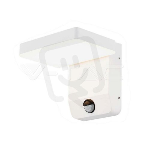 17W LED Wall Light Sensor White Body Squ V-TAC SKU2946
