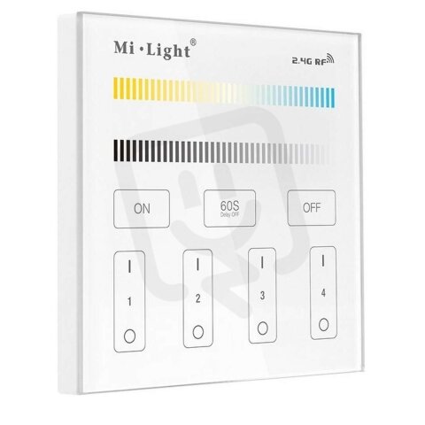 Bezdrátový LED kontroler Mi-Light SURFACE PANEL RF 2.4G 4 ZONES CCT GXLS730