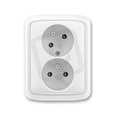ABB Tango Zásuvka kompletní CZ1x2 16A 250 Vstř. bezšroub. bílá BLISTR