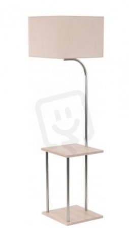 Stoj.lampa Tori sv.dř.+stolek 155cm 60W
