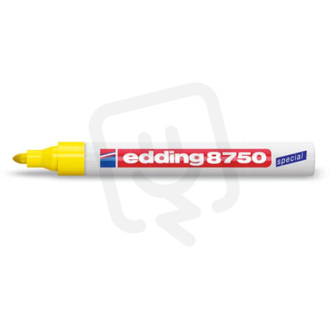 Permanentní pero, lakový popisovač s kulatým hrotem 2-4mm EDDING 8750 žlutá