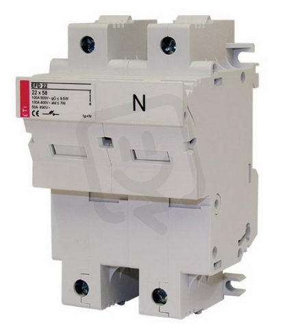 Pojistkový odpínač EFD 22 1p+N L 100A 690V AC pro CH22 gG/aM ETI 002570007