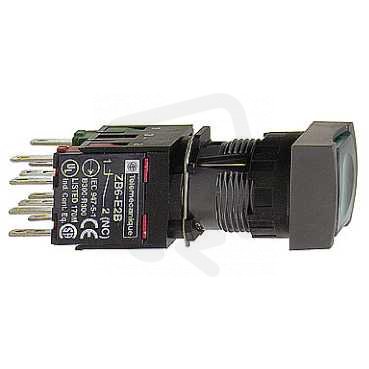 Schneider xB6CW3B5B Ovládač stiskací prosvětlený,1Z+1V-zelený