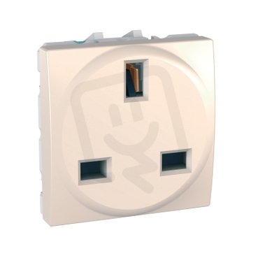 Unica Zásuvka 230V 2P+E 16 A, britská, Marfil SCHNEIDER MGU3.045.25