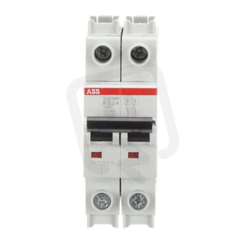 S202MR-K0,2 jistič char. K Icu: 10kA 0,2A 2p UL 1077 ABB 2CDS272437R0087