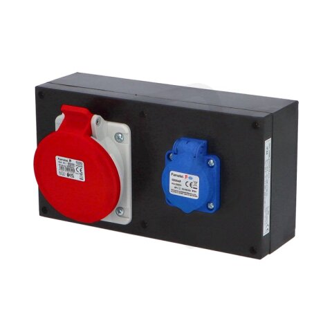 Krabice gumová IP44 RubberBOX 1x zás. 230V/16A/3p 1x32/5 FAMATEL