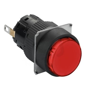 Signálka 16 mm, Rudá, 12V DC, polarizovaná SCHNEIDER XB6EAV4JP
