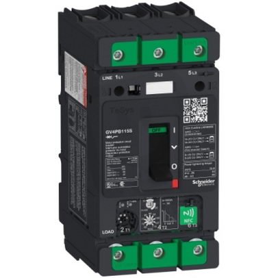 Motorový jistič termo-magnetická sp. 115A 100kA UL489 SCHNEIDER GV4PB115S