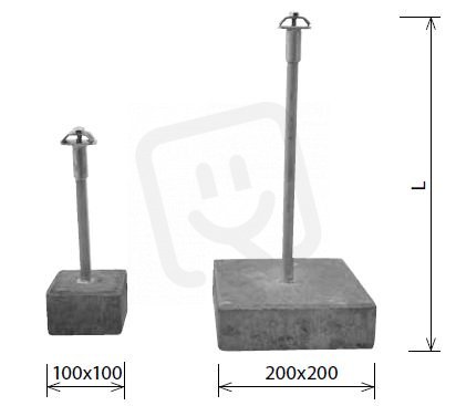 Podpěra izolační tyče IZT V/100/100 beton Kovoblesk 30502