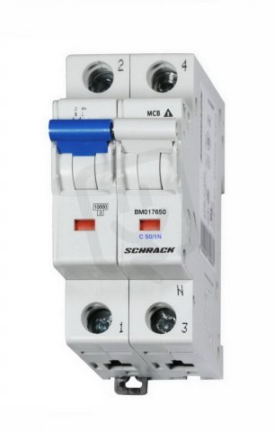 Instalační jistič 10 kA, C 50A, 1+N SCHRACK BM017650--