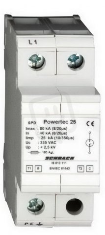 Svodič přepětí 25kA,B/C SCHRACK IS010111--