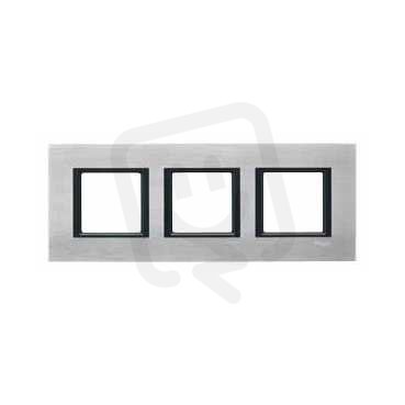 Schneider MGU68.006.7A1 Krycí rámeček Class trojnásobný, Ice aluminium