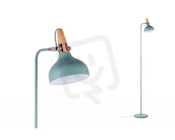 Stojací lampa Neordic Juna zelená/měď/dřevo 796.54 PAULMANN 79654