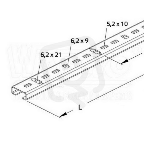 CH-BT-2510-10-D-HDG-2000 profilová lišta WAPRO CH-BT-2510-10-D-HDG-2000
