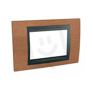Unica Top Krycí rámeček trojmodulový, Cherry/Grafit SCHNEIDER MGU66.103.2M2